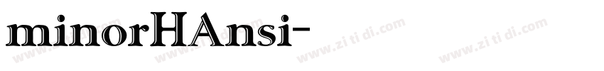 minorHAnsi字体转换