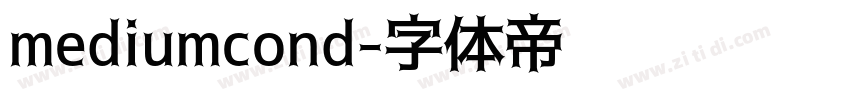 mediumcond字体转换