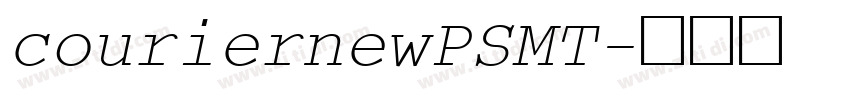 couriernewPSMT字体转换