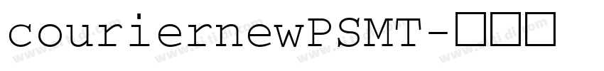couriernewPSMT字体转换