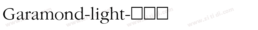 Garamond-light字体转换