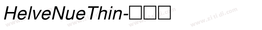 HelveNueThin字体转换