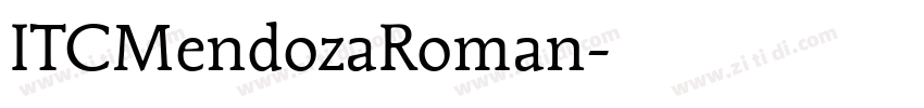ITCMendozaRoman字体转换