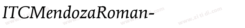 ITCMendozaRoman字体转换