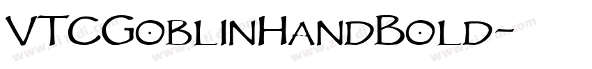 VTCGoblinHandBold字体转换