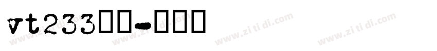 vt233字体字体转换