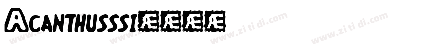 Acanthusssi字体转换