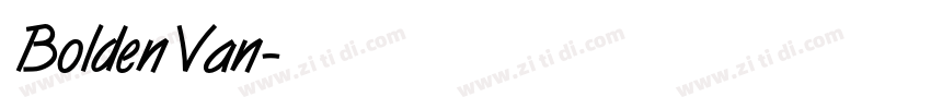 BoldenVan字体转换