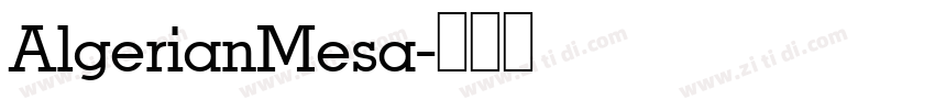 AlgerianMesa字体转换