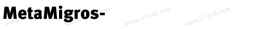 MetaMigros字体转换