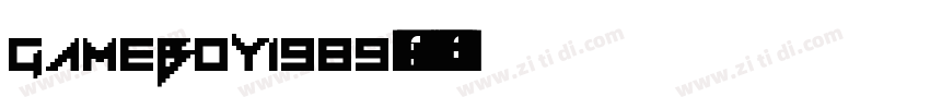 GAMEBOY1989字体字体转换