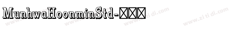 MunhwaHoonminStd字体转换