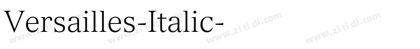 Versailles-Italic字体转换