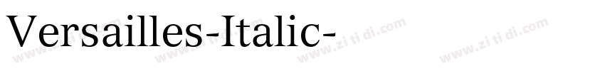 Versailles-Italic字体转换