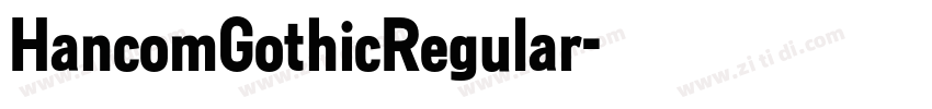 HancomGothicRegular字体转换