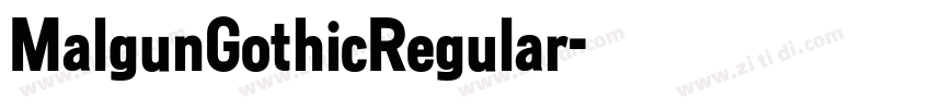 MalgunGothicRegular字体转换