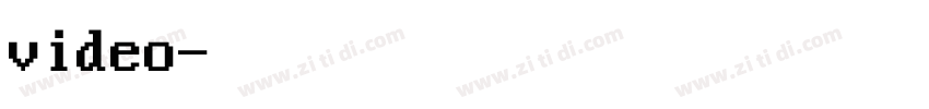 video字体转换