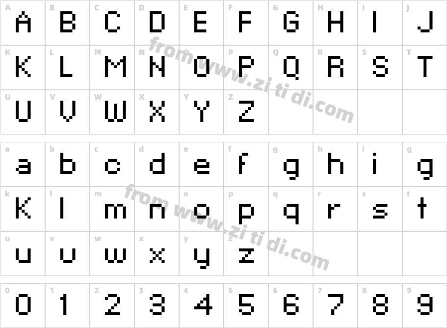 Xpaiderpixelexplosion02字体字体映射图
