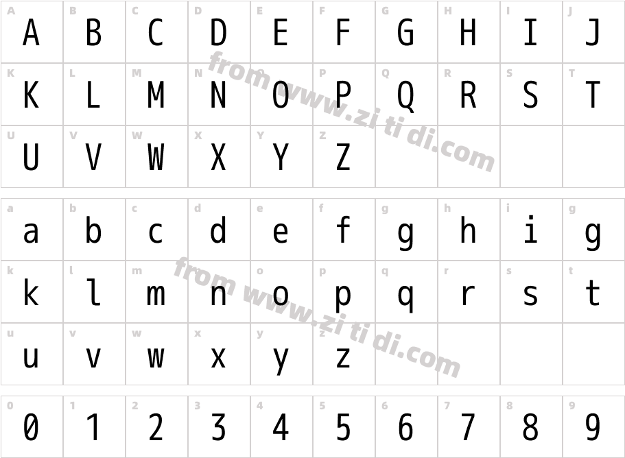 mplus-1m-regular字体字体映射图