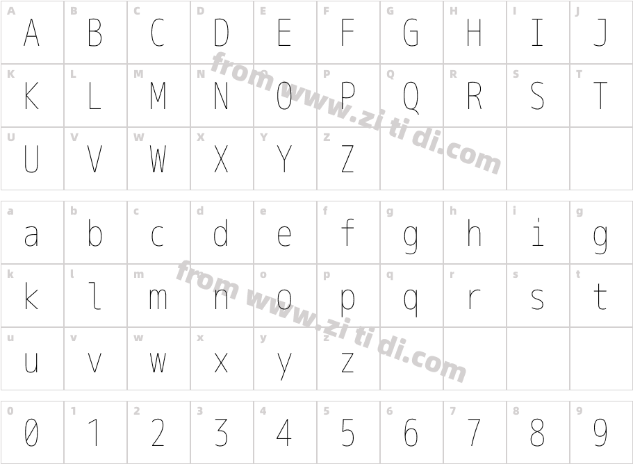 mplus-1m-thin字体字体映射图