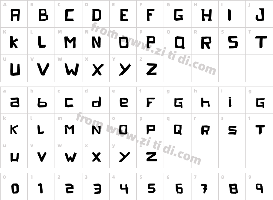 peleja-regular-1.0字体字体映射图
