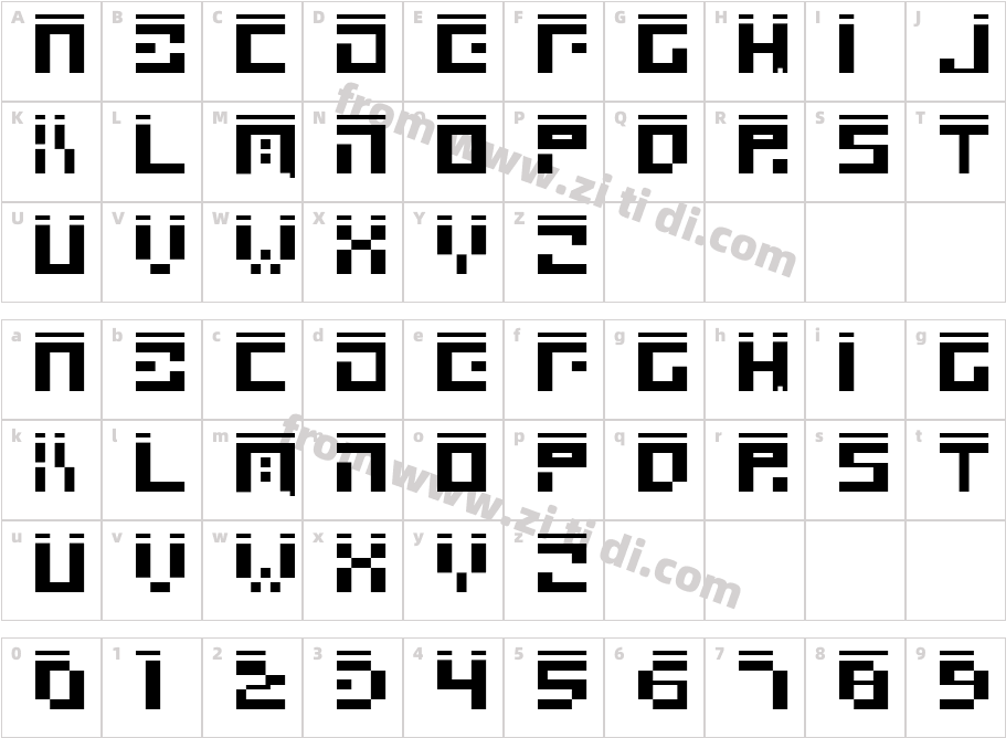 square-23字体字体映射图