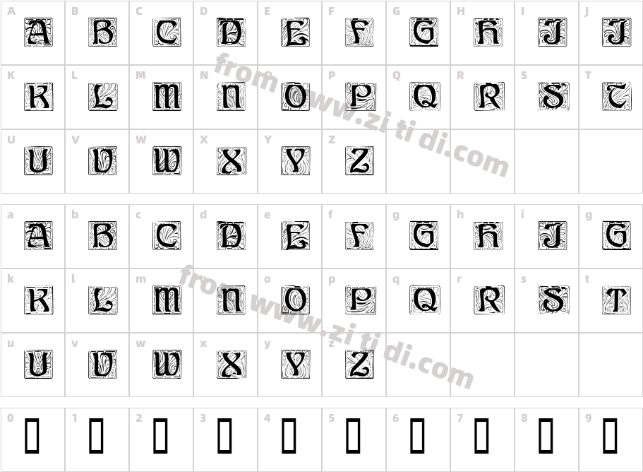 AnnStone字体字体映射图