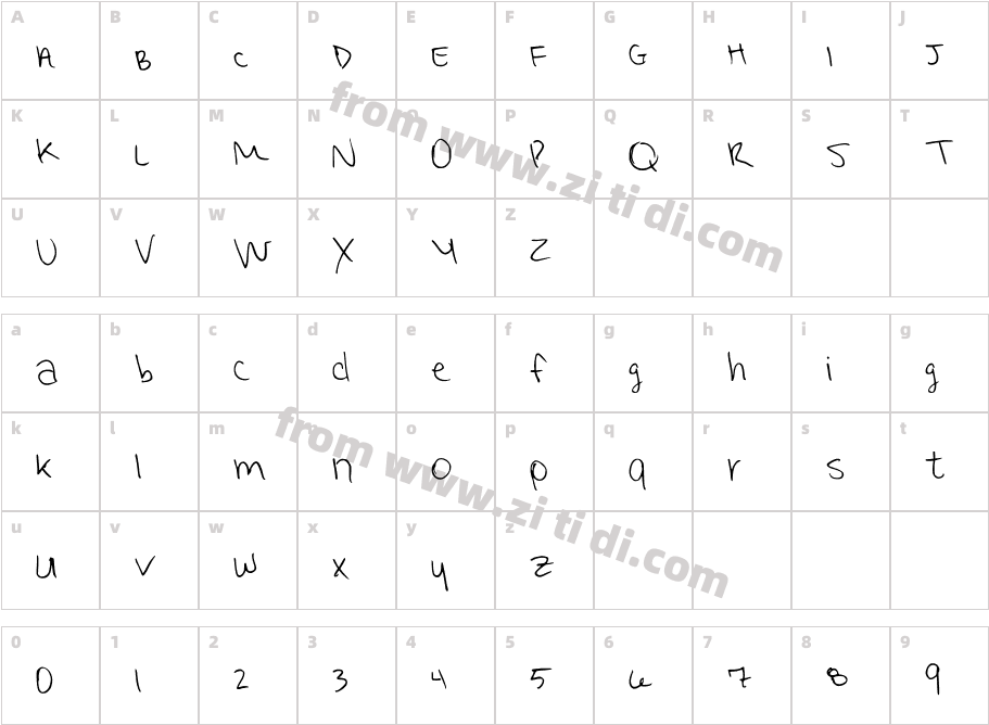 Another One字体字体映射图