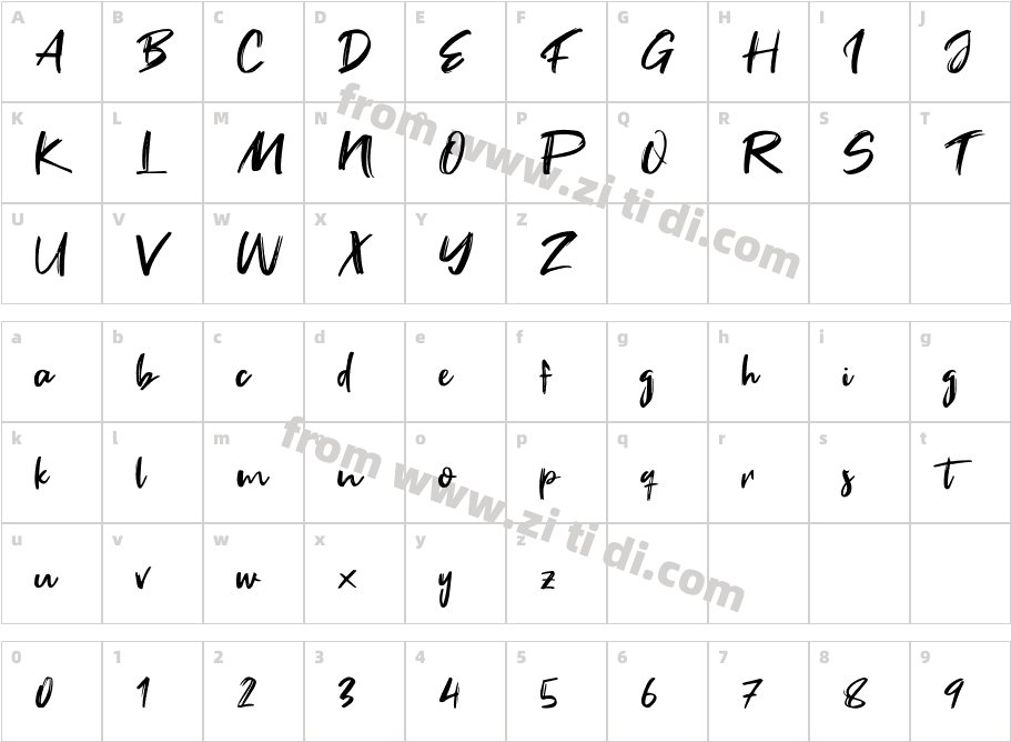 Fake Serif字体字体映射图