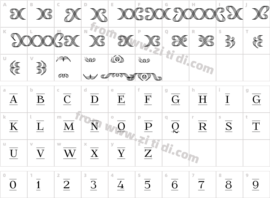 FoglihtenFr02字体字体映射图