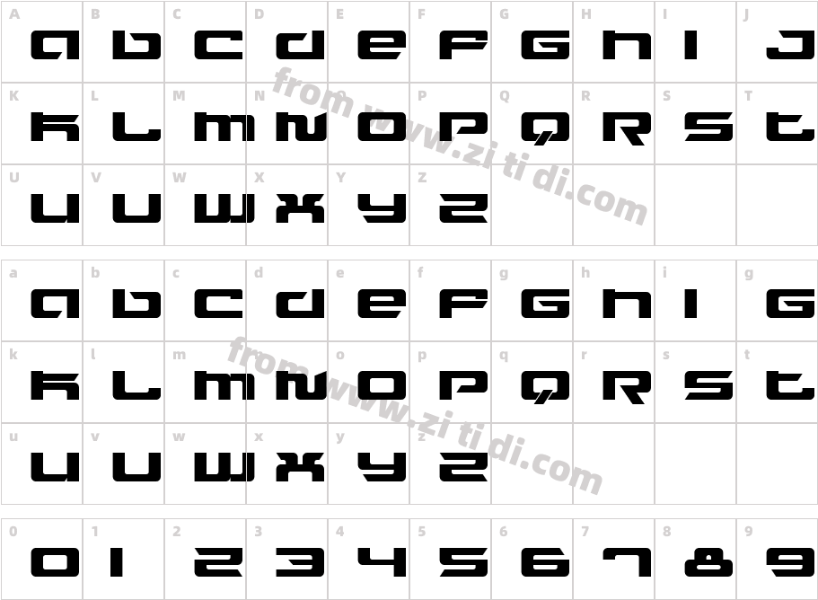 Fusion字体字体映射图