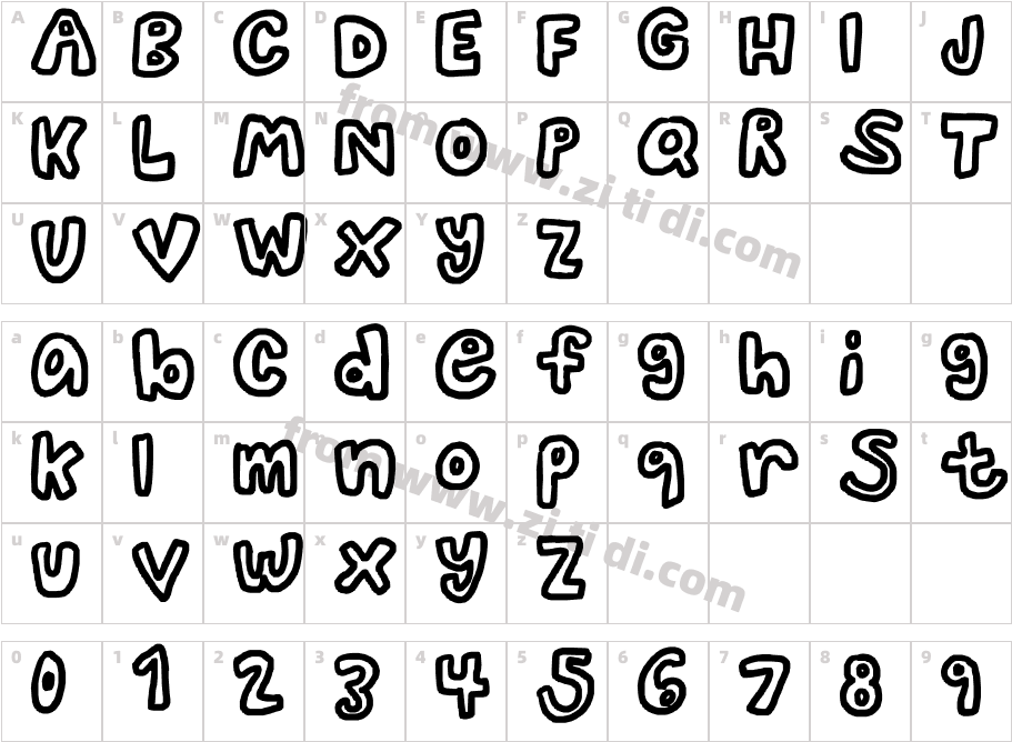 GROOVY字体字体映射图