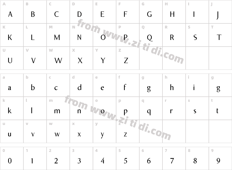 Opirus-Semi-Serif字体字体映射图