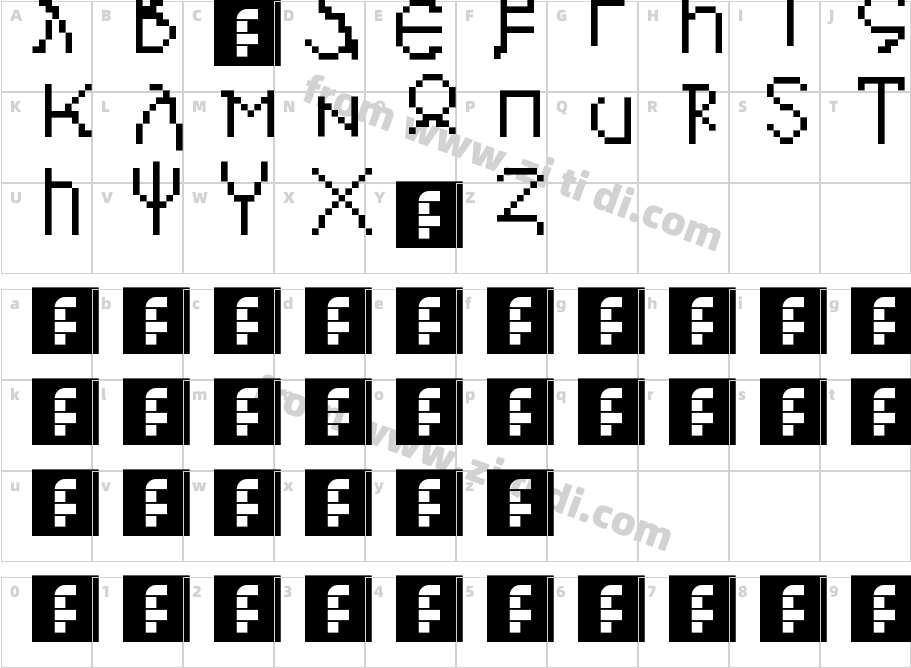 Ostrogothic字体字体映射图