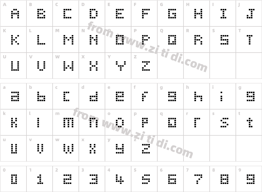 PicaHole-ABS字体字体映射图