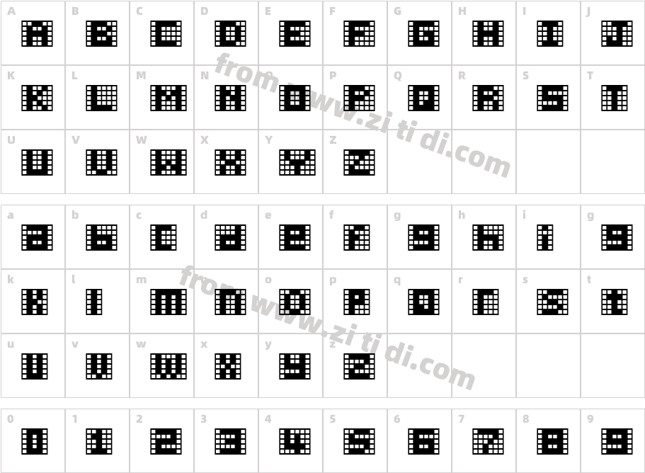 PicaHole-MRT字体字体映射图