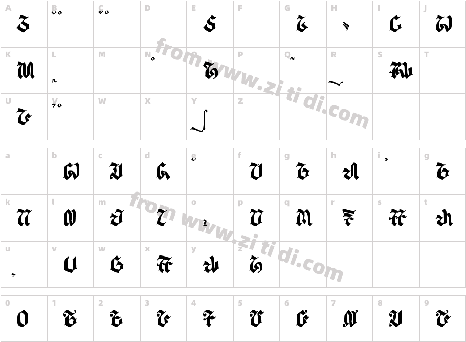 balaka-aksarasunda字体字体映射图