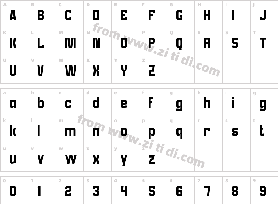 fs-sor字体字体映射图