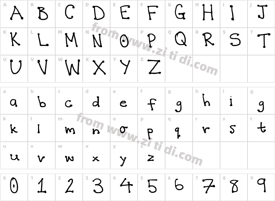 polka dot字体字体映射图