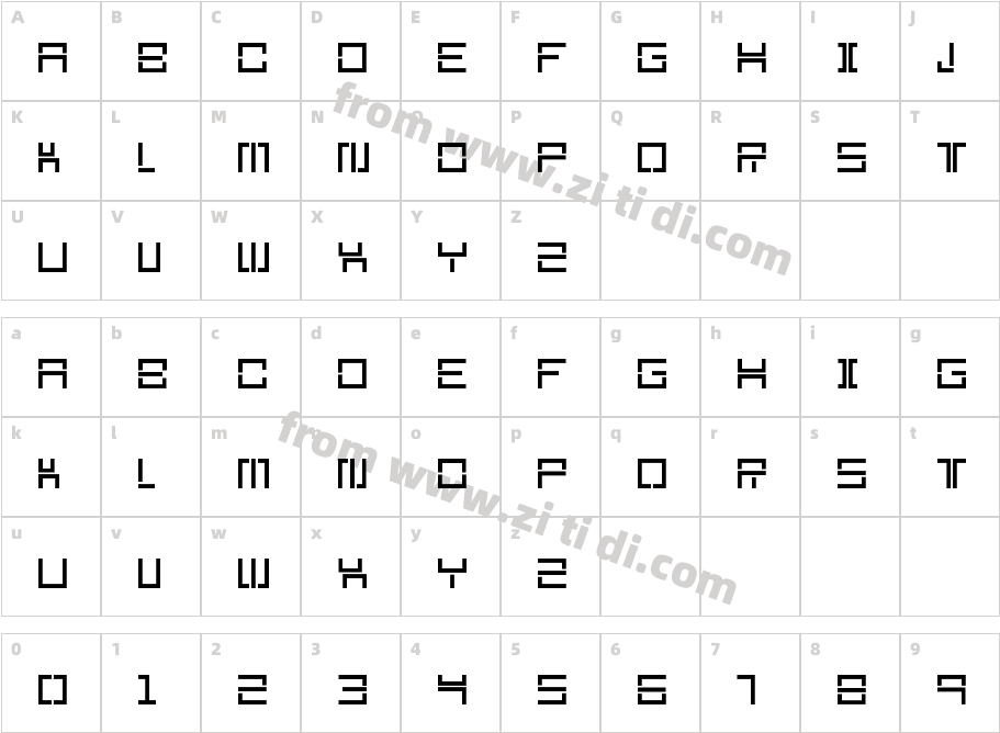 section_9字体字体映射图