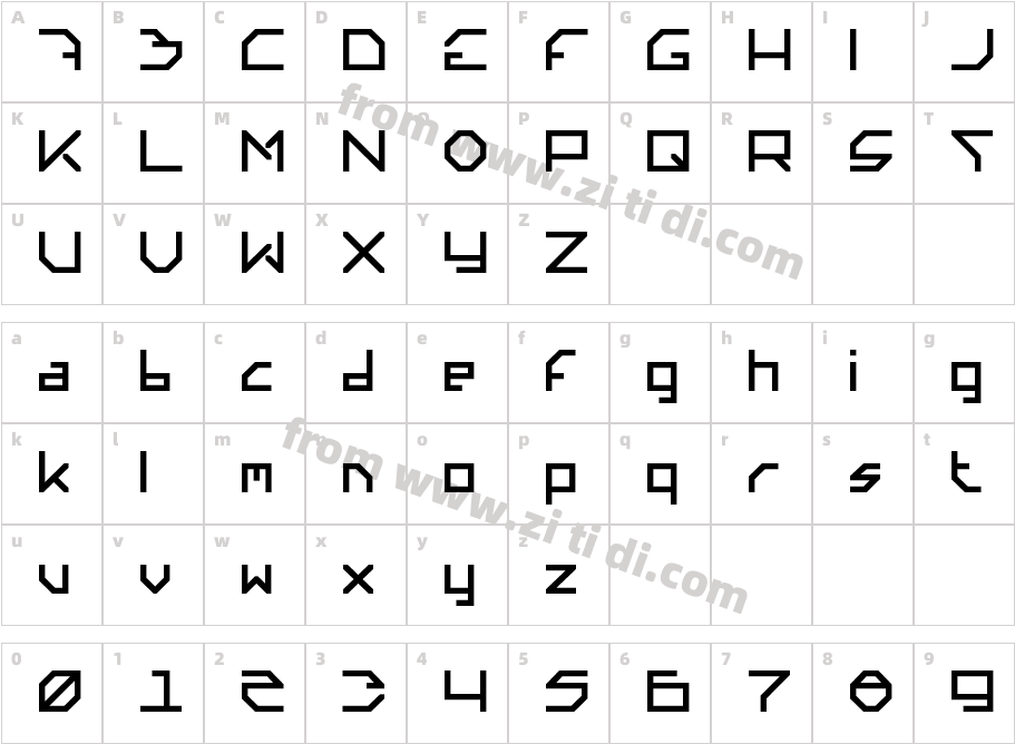 Altera 6字体字体映射图