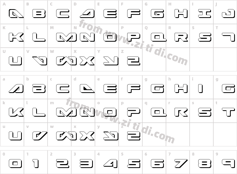 Sea-Dog3D字体字体映射图