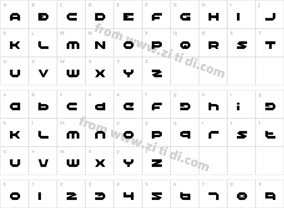Halo11字体字体映射图