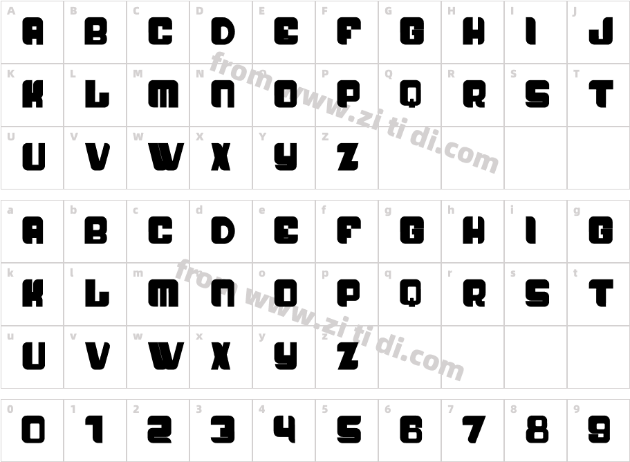 Passeig B字体字体映射图