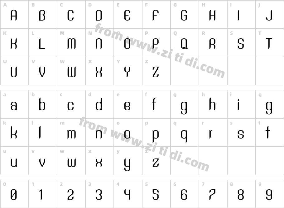 SNTAnouvongRegular字体字体映射图