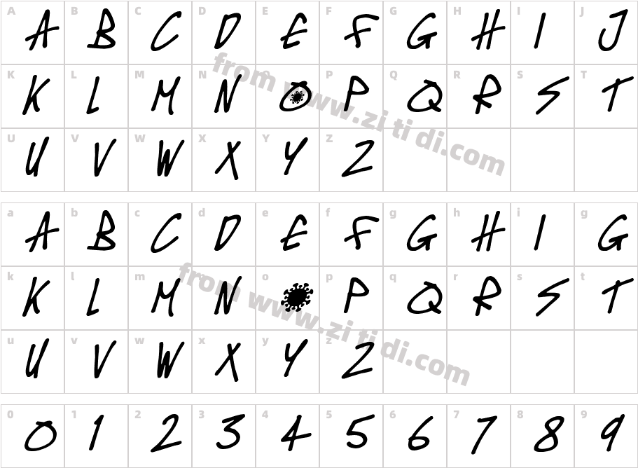 Covid-19 Contagion Italic字体字体映射图