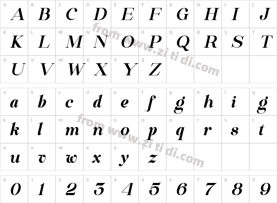 Maferic Italic Italic字体字体映射图