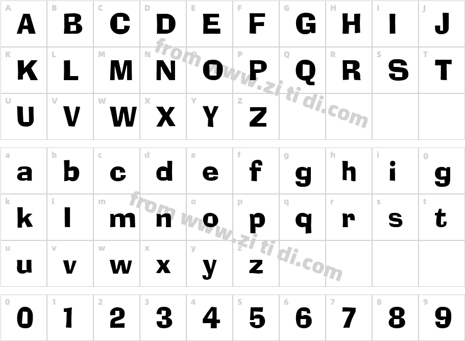 Blox Condensed字体字体映射图