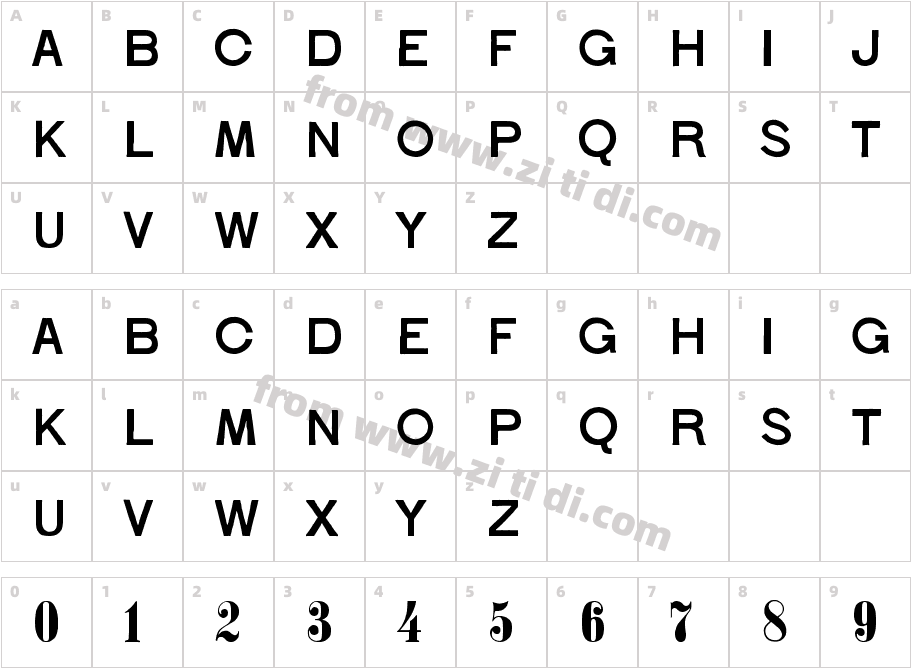 Stoehr numbers字体字体映射图