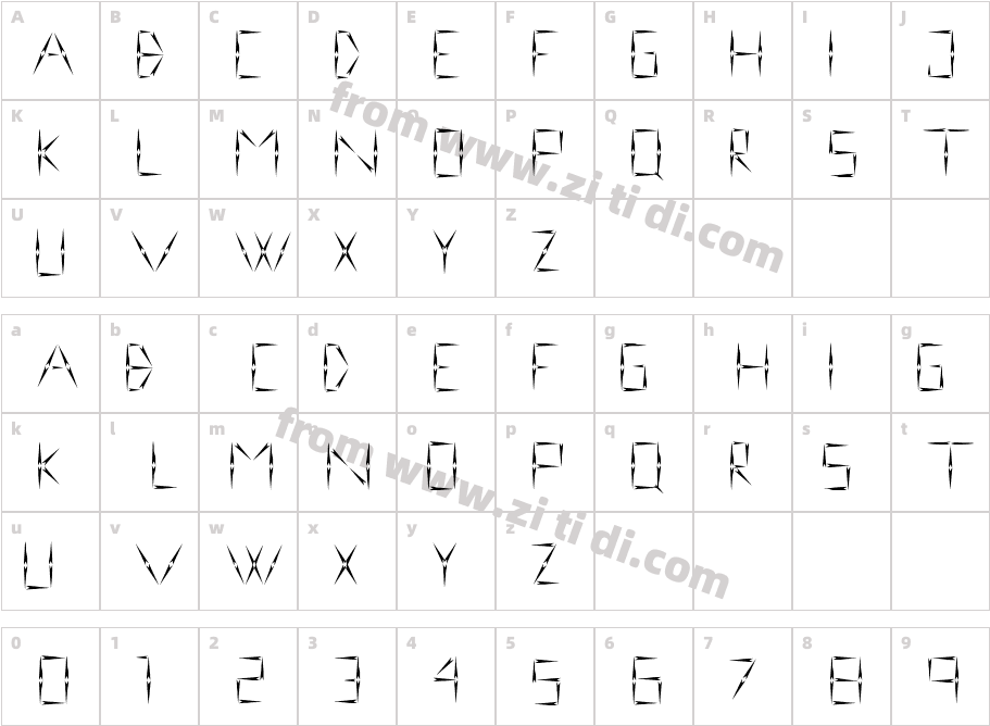nineveh regular 1.0字体字体映射图